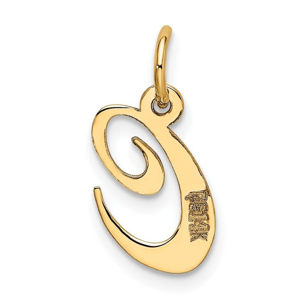 10k Yellow Gold Small Fancy Script Initial C Charm - image 4